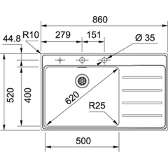 Chậu Rửa FRANKE FSX 211 TPL RHD (127.0379.143)