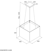 Máy Hút Mùi Malloca CONCRETE K-400