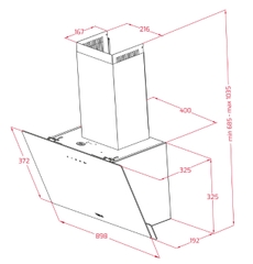 Máy Hút Mùi Teka EASY DVN 97050 TTC BK