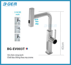 VÒI CHÉN CAO CẤP DÂY RÚT B-GEM BG-EV003T