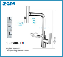VÒI CHÉN CAO CẤP DÂY RÚT B-GEM BG-EV009T