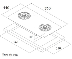 Bếp gas âm EUROSUN EU-GA292SA