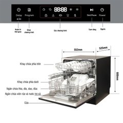 Máy rửa chén KOCHER KDEU-8839