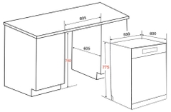 Máy rửa chén KOCHER KDEU-8828SEMI Series 7