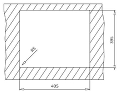 Chậu rửa TEKA SQUARE 50.40 TG 3½ C/REB SF NEGRO