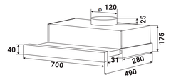 Máy Hút Mùi KAFF KF-TL1007W