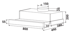 Máy Hút Mùi KAFF KF-TL800ST