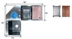 CHẬU RỬA INOX KAFF KF-ZJ9980-B