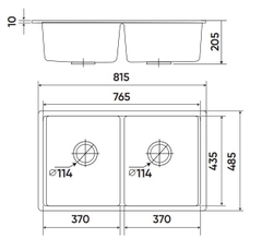 Chậu rửa KAFF GRANITE KF-MONDX-815