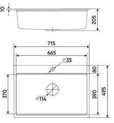 Chậu rửa KAFF GRANITE KF-MONDY-715-D