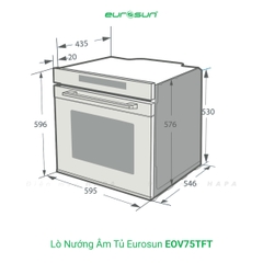 Lò Nướng Âm Tủ EUROSUN EOV75TFT