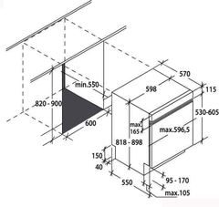 Máy Rửa Chén Bán Âm Rosieres RDSN 2D622PX-47E