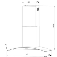 Máy Hút Mùi KAFF KF-GB209TB