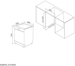 Máy Rửa Chén Malloca WQP12-J7713FB