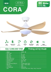Quạt Trần Cho Người Giàu MR.VŨ CORA.5B Trắng Sải Cánh 1M