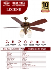 Quạt Trần Cho Người Giàu MR.VŨ LEGEND CÓ ĐÈN