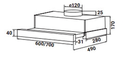 Máy Hút Mùi KAFF KF-TL1007B