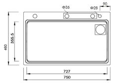 Chậu rửa KAFF KF-UM7546S