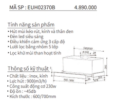 Máy Hút Mùi EUROGOLD EUH02370B