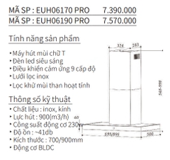 Máy Hút Mùi EUROGOLD EUH061 PRO