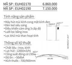 Máy Hút Mùi EUROGOLD EUH021