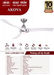 Quạt Trần Cho Người Giàu MR.VŨ AKOVA WH