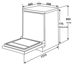 MÁY RỬA CHÉN KAFF KF-BHMI775YB