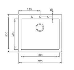 Chậu rửa TEKA FORSQUARE 50.40 TG