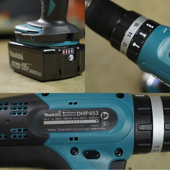 Máy khoan búa và vặn vít dùng pin Makita DHP453SFX8 ( 18V)