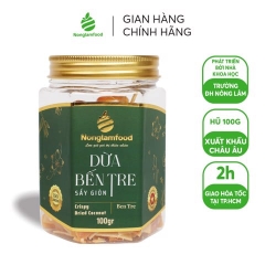 Dừa Bến Tre Sấy Giòn Nonglamfood | Crispy Dried Ben Tre Coconut | Healthy Snack