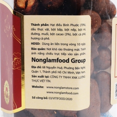 Hạt điều chocolate Malaysia Nonglamfood hũ 150g | Hũ lục giác đặc biệt | Quà tặng cao cấp