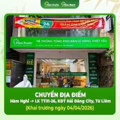 Thông báo thay đổi địa điểm cửa hàng Tôm Fruits Hàm Nghi