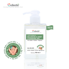 Gel Rửa mặt cho da dầu mụn nhạy cảm - Coco Miracle Balanced and Deep Cleansing Gel