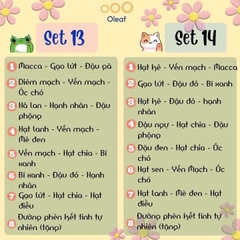 Set Hạt Nấu Sữa Hạt Dinh Dưỡng Mix Sẵn 7 Ngày [Tặng Đường Phèn] Cho Gia Đình Con Nhỏ, Mẹ Bầu, Người Già - OLEAF Sữa Hạt