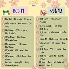 Set Hạt Nấu Sữa Hạt Dinh Dưỡng Mix Sẵn 7 Ngày [Tặng Đường Phèn] Cho Gia Đình Con Nhỏ, Mẹ Bầu, Người Già - OLEAF Sữa Hạt