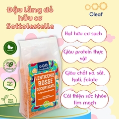 Đậu Lăng Đỏ Hữu Cơ Sottolestelle - Nhập Khẩu Chính Ngạch Từ Ý - OLEAF Hạt Hữu Cơ