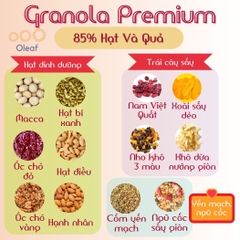 Granola Ngũ Cốc Ăn Kiêng Giảm Cân OLEAF Dinh Dưỡng Eatclean - OLEAF Granola Mix Hạt Dinh Dưỡng