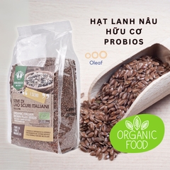 Hạt Lanh Nâu - Vàng Hữu Cơ 500g Probios Nhập Khẩu Từ Ý - Thực Phẩm Hữu Cơ, Đẹp Da, Giữ Dáng - OLEAF Hạt Hữu Cơ