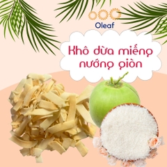Khô Dừa Miếng Nướng Thơm Giòn Loại 1- Đặc Sản Bến Tre - OLEAF Trái Cây Sấy