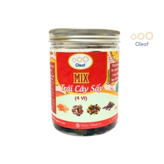 Trái Cây Sấy Không Đường Mix 4 Vị Cho Mẹ Bầu Ăn Vặt Bổ Sung Dinh Dưỡng Đề Kháng - Oleaf Trái Cây Sấy