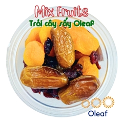 Trái Cây Sấy Không Đường Mix 4 Vị Cho Mẹ Bầu Ăn Vặt Bổ Sung Dinh Dưỡng Đề Kháng - Oleaf Trái Cây Sấy