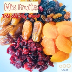 Trái Cây Sấy Không Đường Mix 4 Vị Cho Mẹ Bầu Ăn Vặt Bổ Sung Dinh Dưỡng Đề Kháng - Oleaf Trái Cây Sấy