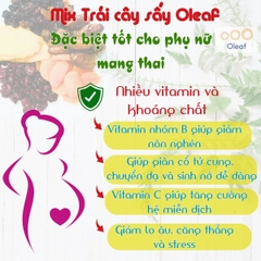 Trái Cây Sấy Không Đường Mix 4 Vị Cho Mẹ Bầu Ăn Vặt Bổ Sung Dinh Dưỡng Đề Kháng - Oleaf Trái Cây Sấy
