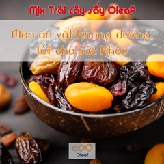 Trái Cây Sấy Không Đường Mix 4 Vị Cho Mẹ Bầu Ăn Vặt Bổ Sung Dinh Dưỡng Đề Kháng - Oleaf Trái Cây Sấy