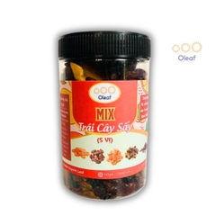 Trái Cây Sấy Không Đường Mix 5 Vị - Thêm Xoài Sấy Dẻo - Cho Mẹ Bầu Ăn Vặt Bổ Sung Dinh Dưỡng Đề Kháng - Oleaf Trái Cây Sấ