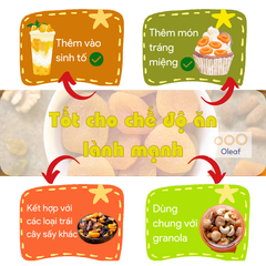 Mơ Sấy Dẻo Không Đường Thổ Nhĩ Kỳ Tốt Cho Mẹ Bầu - Smoothies Ăn Kiêng Giảm Cân - Oleaf Trái Cây Sấy