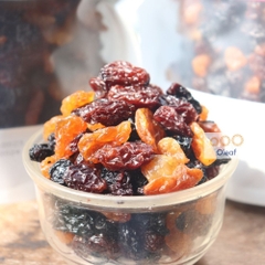 Nho Khô 3 Màu Mix Nho Nâu, Nho Đen, Nho Đỏ Nhập Khẩu Chính Ngạch Từ Chile - OLEAF Trái Cây Sấy Loại 1