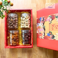 Quà Tết Cao Cấp Combo 4 Hộp Hạt Dinh Dưỡng Trái Cây Sấy Chất Lượng Cao 250gx4 Hộp Quà Tết - Món Quà Cho Sức Khỏe