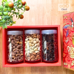 Combo Hạt Dinh Dưỡng Mix Hộp Quà Tết Cao Cấp Sang Trọng - Hộp Lớn 500gx3- Món Quà Ý Nghĩa Cho Sức Khỏe An Khang