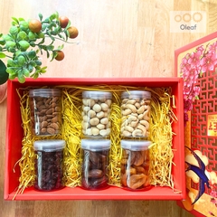 Quà Tết Cao Cấp Combo 6 Hộp Hạt Dinh Dưỡng Trái Cây Sấy Chất Lượng Cao 200gx6 Hộp Quà Tết - Món Quà Cho Sức Khỏe